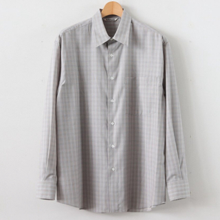 SUPER LIGHT WOOL CHECK SHIRTS GRAY CHECK(シャツ)