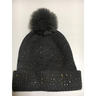 ザラ(ZARA)のZara スタッツ付きニット帽(中古)(ニット帽/ビーニー)