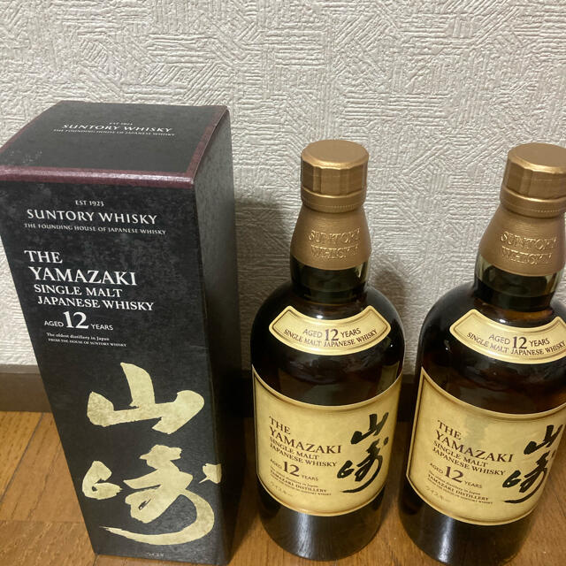 サントリー(サントリー)のサントリー山崎12年700ml 2本セット 食品/飲料/酒の酒(ウイスキー)の商品写真