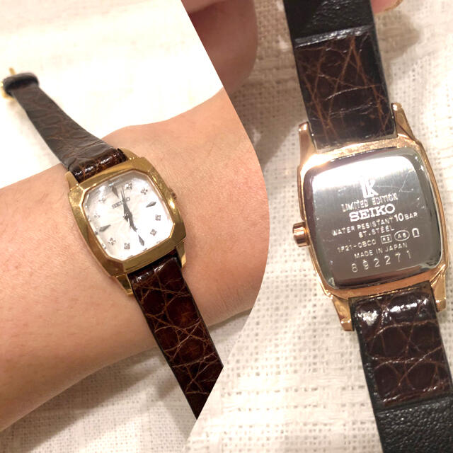 SEIKO(セイコー)の①8Pダイヤ❤︎ルキア腕時計 【電池交換済み】 レディースのファッション小物(腕時計)の商品写真