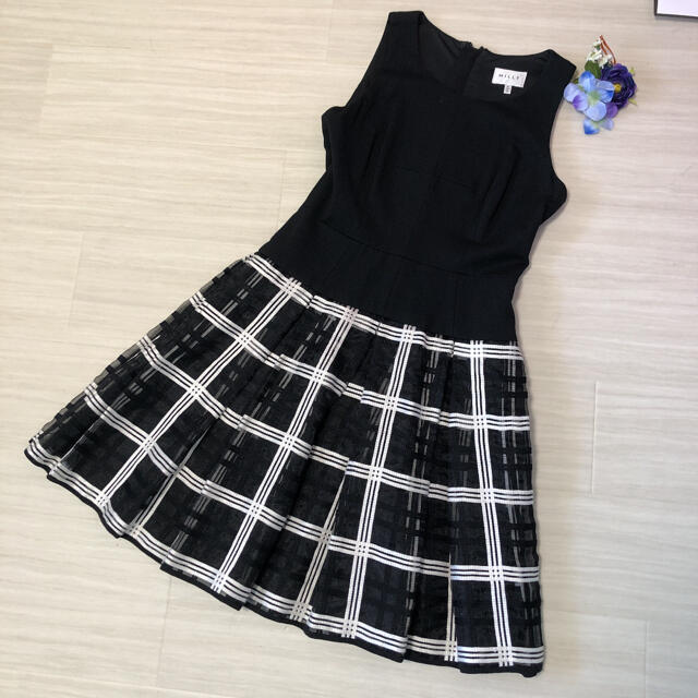Milly - ミリー MILLY モノトーン　切り替え ワンピース サイズ 4