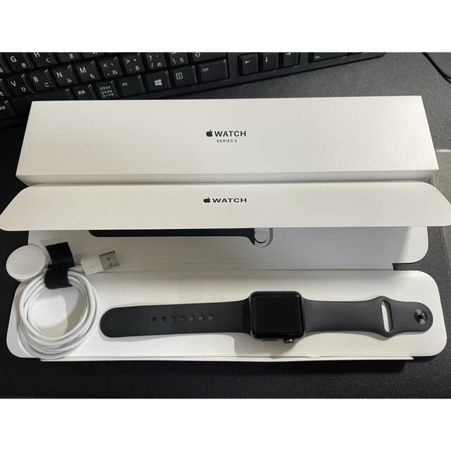 Apple(アップル)のApple Watch Series3 38mm GPSモデル スマホ/家電/カメラのスマホアクセサリー(その他)の商品写真