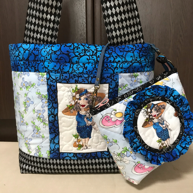 ファッション小物専用　ハンドメイド　パッチワーク　ロラライハリス