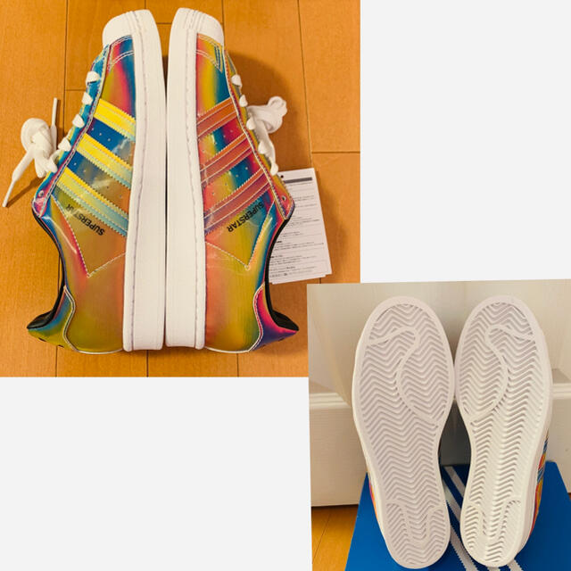adidas(アディダス)のみるきー様専用❣️スーパースター　スニーカー　50周年　虹色　24.5センチ レディースの靴/シューズ(スニーカー)の商品写真