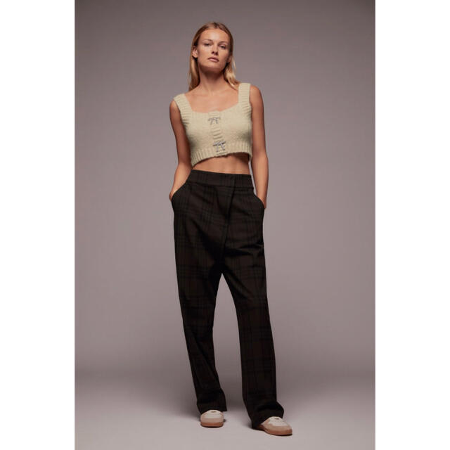 ZARA - ザラ セット リボンビジュー付きカーディガン ビジュー