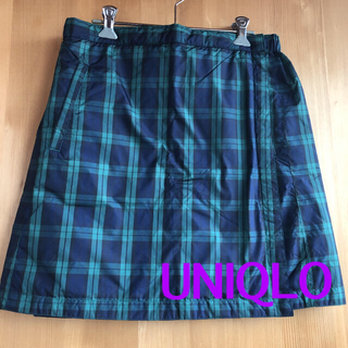 ユニクロ(UNIQLO)のUNIQLO ユニクロ ウォームイージースカート リバーシブルチェックスカート(ひざ丈スカート)