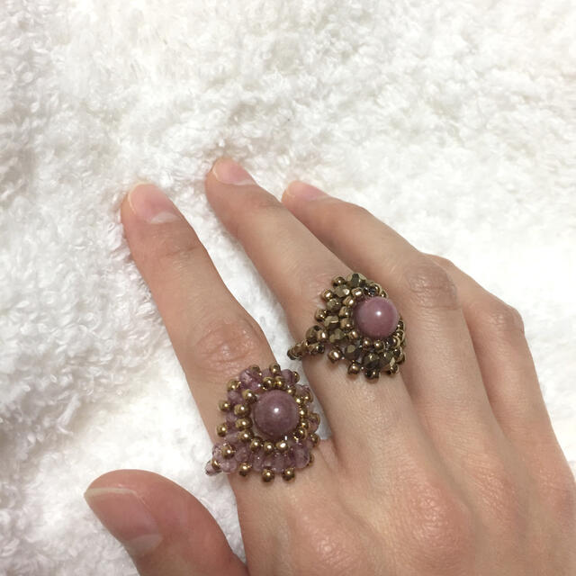 DEPT(デプト)の vintage ビーズ  リング 指輪 アクセサリー 6〜7号 レディースのアクセサリー(リング(指輪))の商品写真