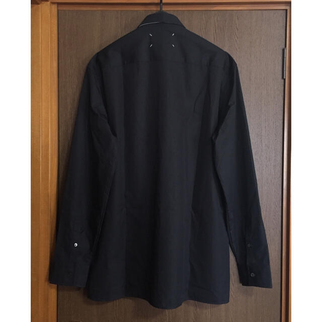 黒40新品 メゾン マルジェラ パンチホール ポルカドット ブラック 半袖シャツ
