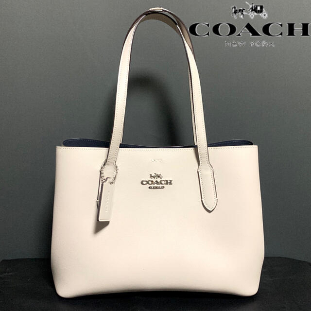 グレーバーチ×ミッドナイト素材[美品] COACH コーチ トート ショルダー 2way バッグ グレージュ系