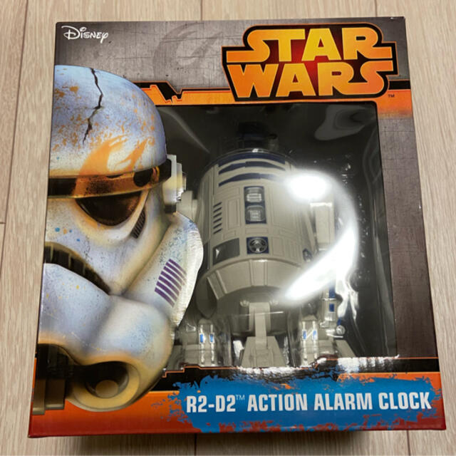 スター・ウォーズ R2-D2 目覚まし時計 音声・アクション付き 白 リズム時計
