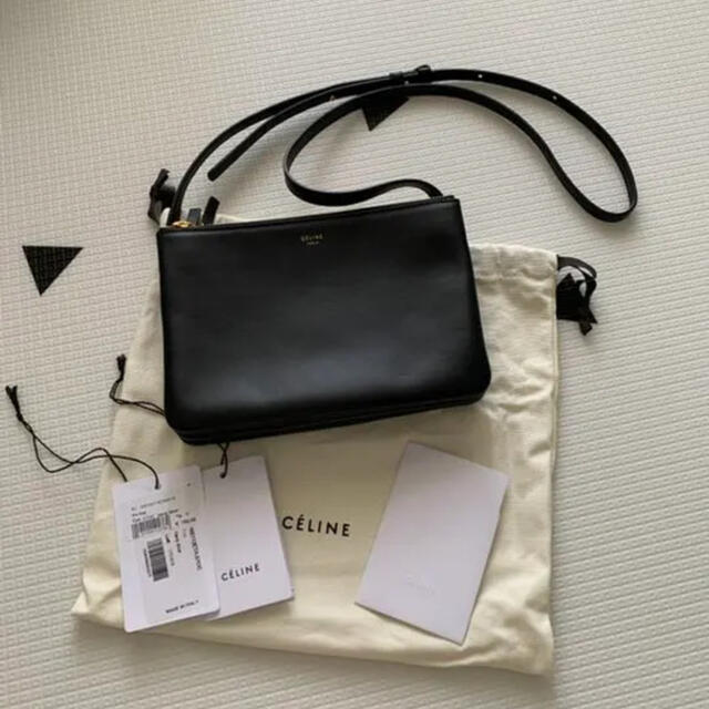 通販 celine トリオ スモール ブラック 正規品 こまたろう 新品未使用