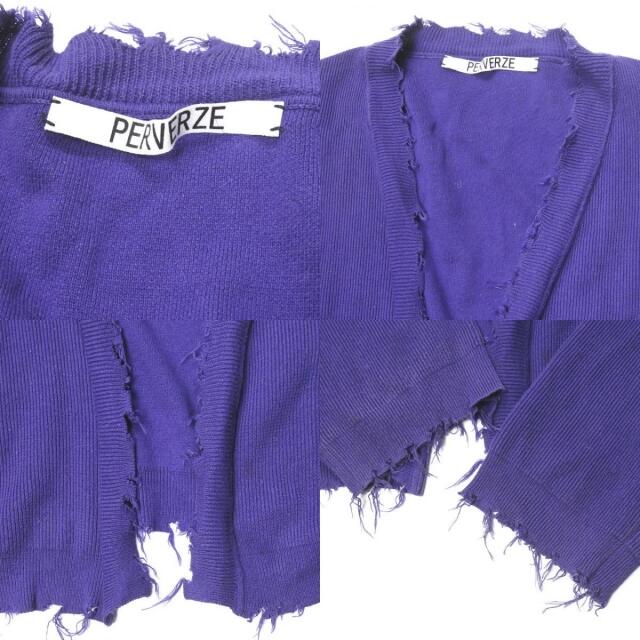 PERVERZE Used Half Cardigan カーディガン レディース 2