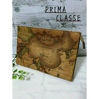 プリマクラッセ(PRIMA CLASSE)のヴィンテージ大好き様専用  PRIMA CLASSE  セカンドバッグ  地図柄(セカンドバッグ/クラッチバッグ)