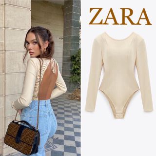 ザラ(ZARA)のZARA ネオプレン素材ボディスーツ(Tシャツ(長袖/七分))