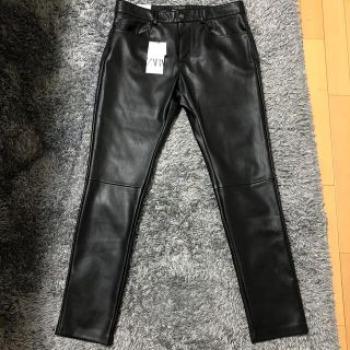オープニング大放出セール ZARA リアルレザー パンツ カジュアルパンツ