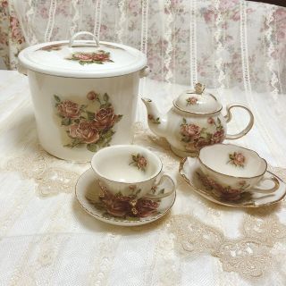 ローラアシュレイ(LAURA ASHLEY)のお値下げ エトワール ホーローバケツ ティーセット イマン好きな方にも(食器)