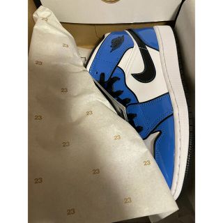 ナイキ(NIKE)のNIKE AIR JORDAN 1 MID SE GS SIGNAL BLUE(スニーカー)