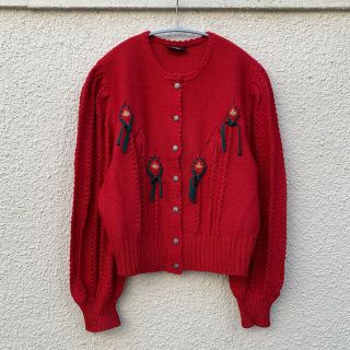 グリモワール(Grimoire)のVintage Tyrolean cardigan / Red(カーディガン)