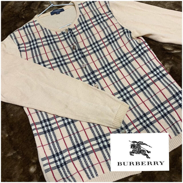 BURBERRY(バーバリー)のセール★Burberry バーバリー　カーディガン　カシミア入り　 レディースのトップス(カーディガン)の商品写真