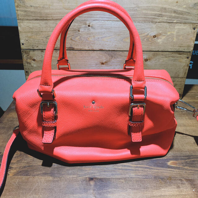 kate spade new york(ケイトスペードニューヨーク)のKate Spede ケイトスペード 2WAY レッド ハンドショルダー バッグ レディースのバッグ(ハンドバッグ)の商品写真