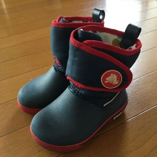 クロックス(crocs)のクロックス キッズ スノーブーツ　C8 ダークネイビー(ブーツ)