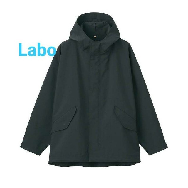 ◆新品◆ MUJI Labo 撥水フードコート 男女兼用／L～XL／黒