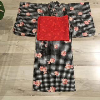 女児浴衣 110cm 帯セット(甚平/浴衣)