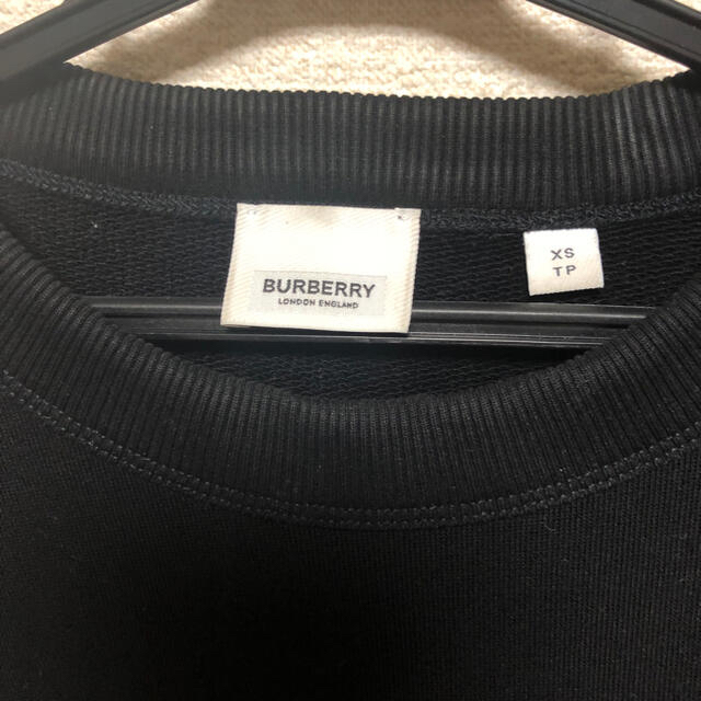 BURBERRY(バーバリー)のバーバリー　コットンロゴスウェットxs レディースのトップス(トレーナー/スウェット)の商品写真