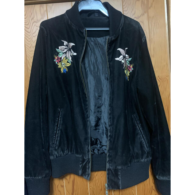 90s VINTAGE velours souvenir jacket