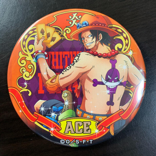 ONE PIECE 輩缶バッジ　ポートガス・D・エース　2点セット