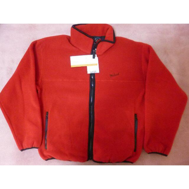 新品　１９９０年代日本製　ＷＯＯＬＲＩＣＨ　フルオープンフリ－ス　アカ　Ｌサイズ