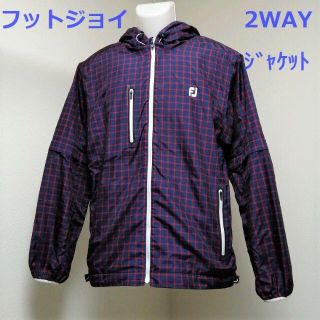 フットジョイ(FootJoy)の◆フットジョイ　ゴルフ 【メンズ　２ＷＡＹ ウインドジャケット　M　チェック柄】(ウエア)