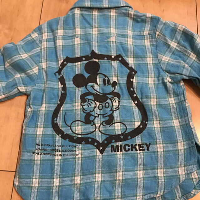 Disney(ディズニー)のミッキーマウス　チェックシャツ　80 キッズ/ベビー/マタニティのベビー服(~85cm)(シャツ/カットソー)の商品写真