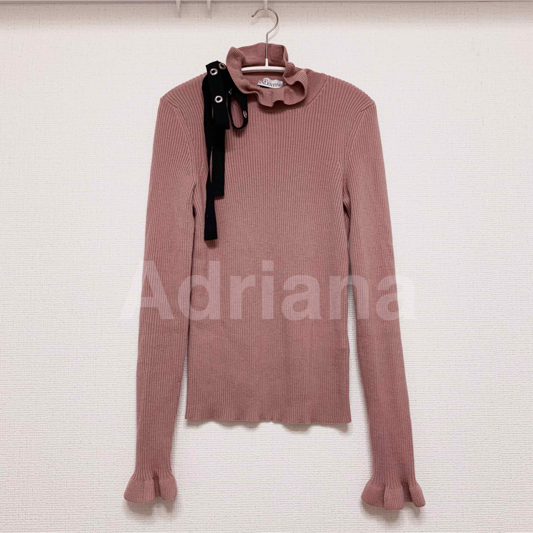 定価6万円 RED VALENTINO フリル リボン ニット ピンク S | labiela.com