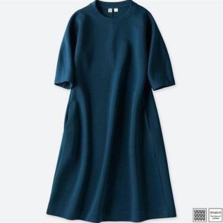 ユニクロ(UNIQLO)のUSED ユニクロU ルメール ウールブレンドスウェットワンピース M(ひざ丈ワンピース)