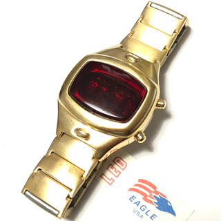 新品 デッドストック EAGLE USA LED ウォッチ 腕時計 ゴールドの通販 ...