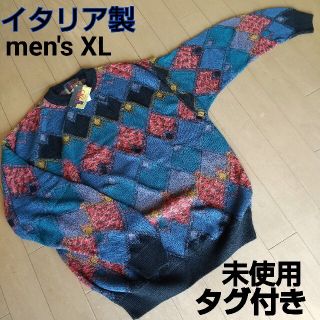 エムシーエム(MCM)の【未使用】イタリア製 アーガイル柄 90's ヴィンテージ 総柄ニット セーター(ニット/セーター)