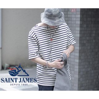 セントジェームス(SAINT JAMES)の【美品】SAINT JAMES OUESSANT バスクボーダーTシャツ(Tシャツ/カットソー(半袖/袖なし))