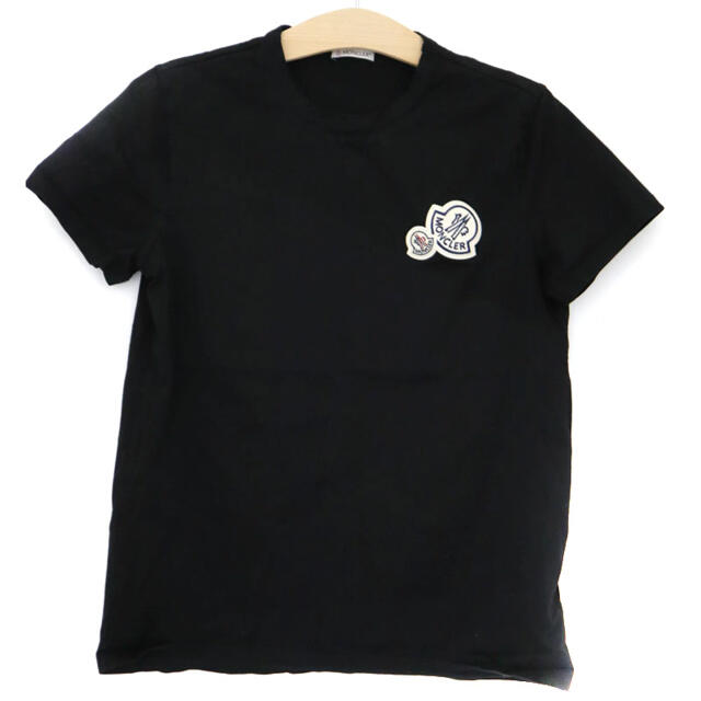 ★希少★ MONCLER Wロゴワッペン Tシャツ Ｍ　ブラック モンクレール | フリマアプリ ラクマ