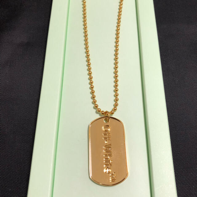 off-white GOLD dogtag ネックレス