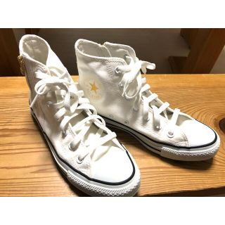 コンバース(CONVERSE)のconverse All STAR コンバース　ゴールドジップ24cm 新品同様(スニーカー)