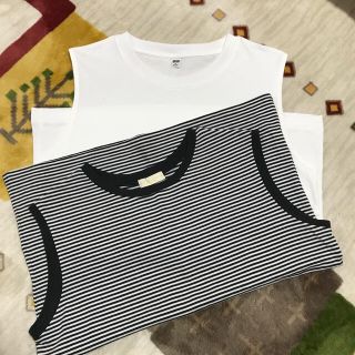 ユニクロ(UNIQLO)のユニクロ＆earthﾐｭｳｼﾞｯｸエコロジー。ユニクロは新品未使用。(カットソー(半袖/袖なし))