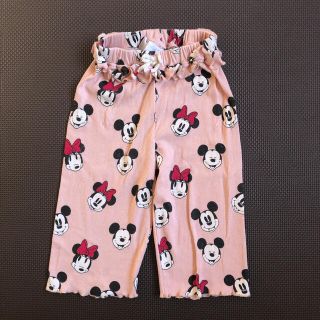 ザラキッズ(ZARA KIDS)の美品☆ZARAKIDS ディズニーガウチョパンツ ミッキーミニー(パンツ/スパッツ)