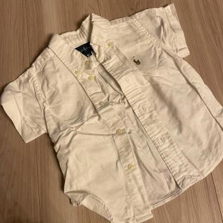 ラルフローレン(Ralph Lauren)のラルフローレン 半袖　ボタンダウン　白　ブラウス　80(シャツ/カットソー)