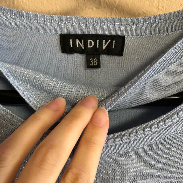 INDIVI(インディヴィ)のINDIVI 七分袖アンサンブル レディースのトップス(カーディガン)の商品写真