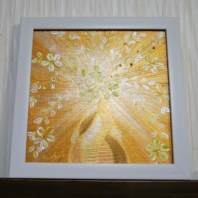 風水開運絵画　金運＊幸せの招財樹　 金のなる木  花　全体　金運　やる気　知性