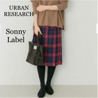 アーバンリサーチ(URBAN RESEARCH)のウールミックスチェックスカート(ひざ丈スカート)