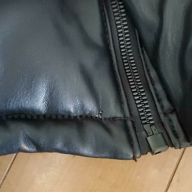 新品未使用 ZARA ザラ フェイクレザー パフジャケット 3D ブラック 黒