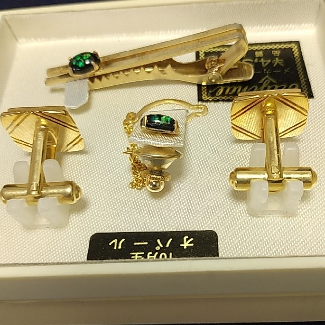 天草パール　カフスボタン\u0026ネクタイピンセット