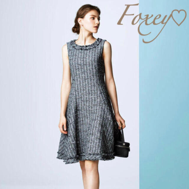 FOXEY(フォクシー)の御専用　フォクシーツイードワンピースDressMargaret超美品40 レディースのワンピース(ひざ丈ワンピース)の商品写真